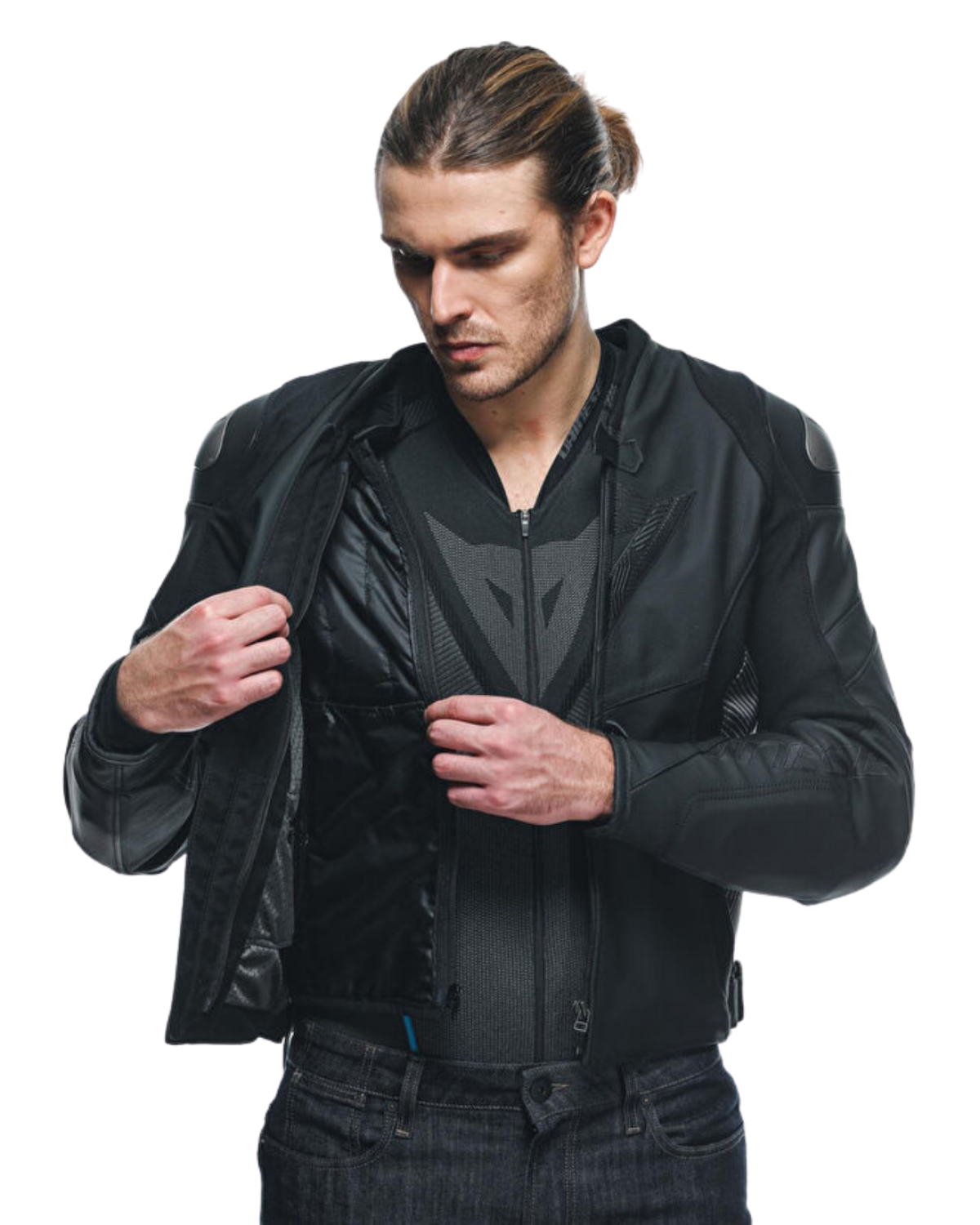 DAINESE AVRO 5 DERİ ERKEK MONT - BLACK / ANTHRACITE