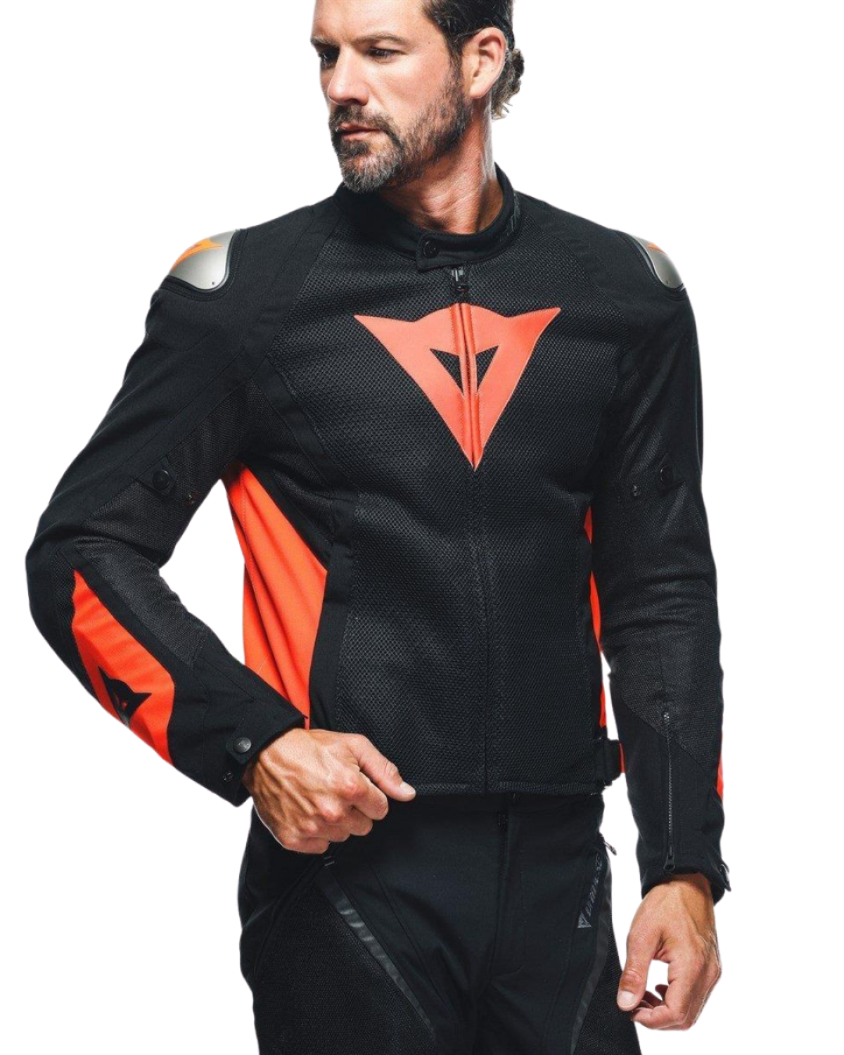 DAINESE ENERGYCA AIR TEKSTİL ERKEK MONT - BLACK / FLUO-RED