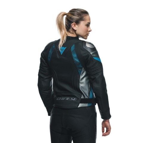 DAINESE AVRO 5 DERİ KADIN MONT - BLACK / TEAL / ANTHRACITE