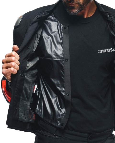 DAINESE ENERGYCA AIR TEKSTİL ERKEK MONT - BLACK / FLUO-RED