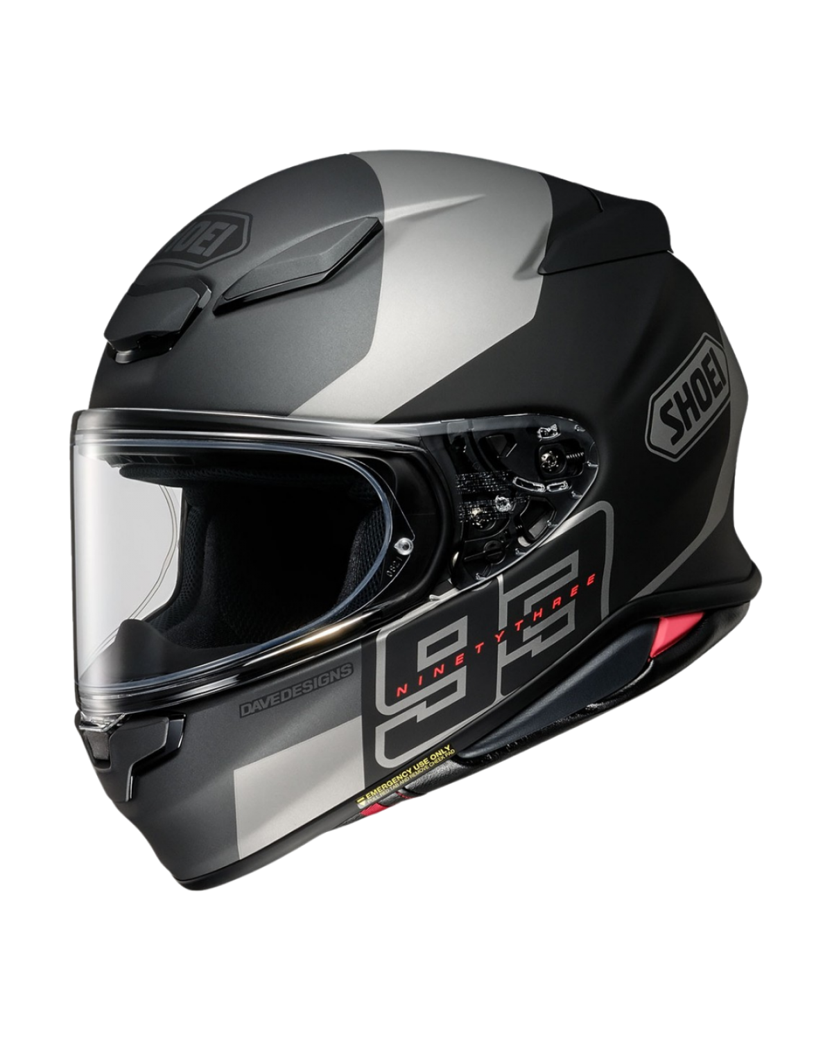 SHOEI NXR 2 MM93 RUSH TC-5 BLACK / SILVER SHOEI NXR 2 MM93 RUSH TC-5 BLACK / SILVER